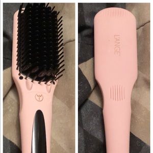 Hair brush straightener